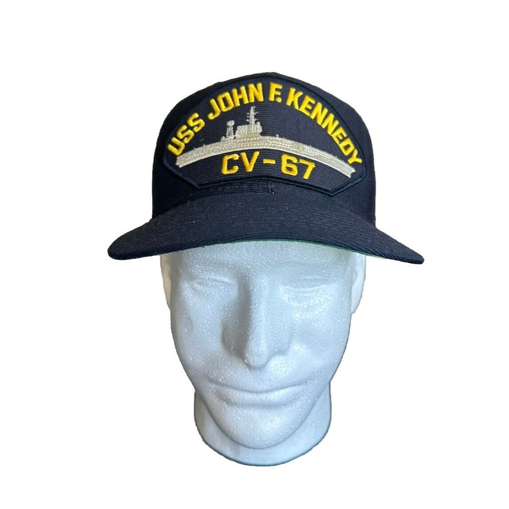 Vintage USD John F Kennedy CV-67 Naval Ship Snapback Hat
